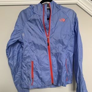 light indigo north face rain jacket